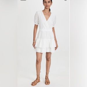 NWT WAYF Reese smocked waist tiered mini dress